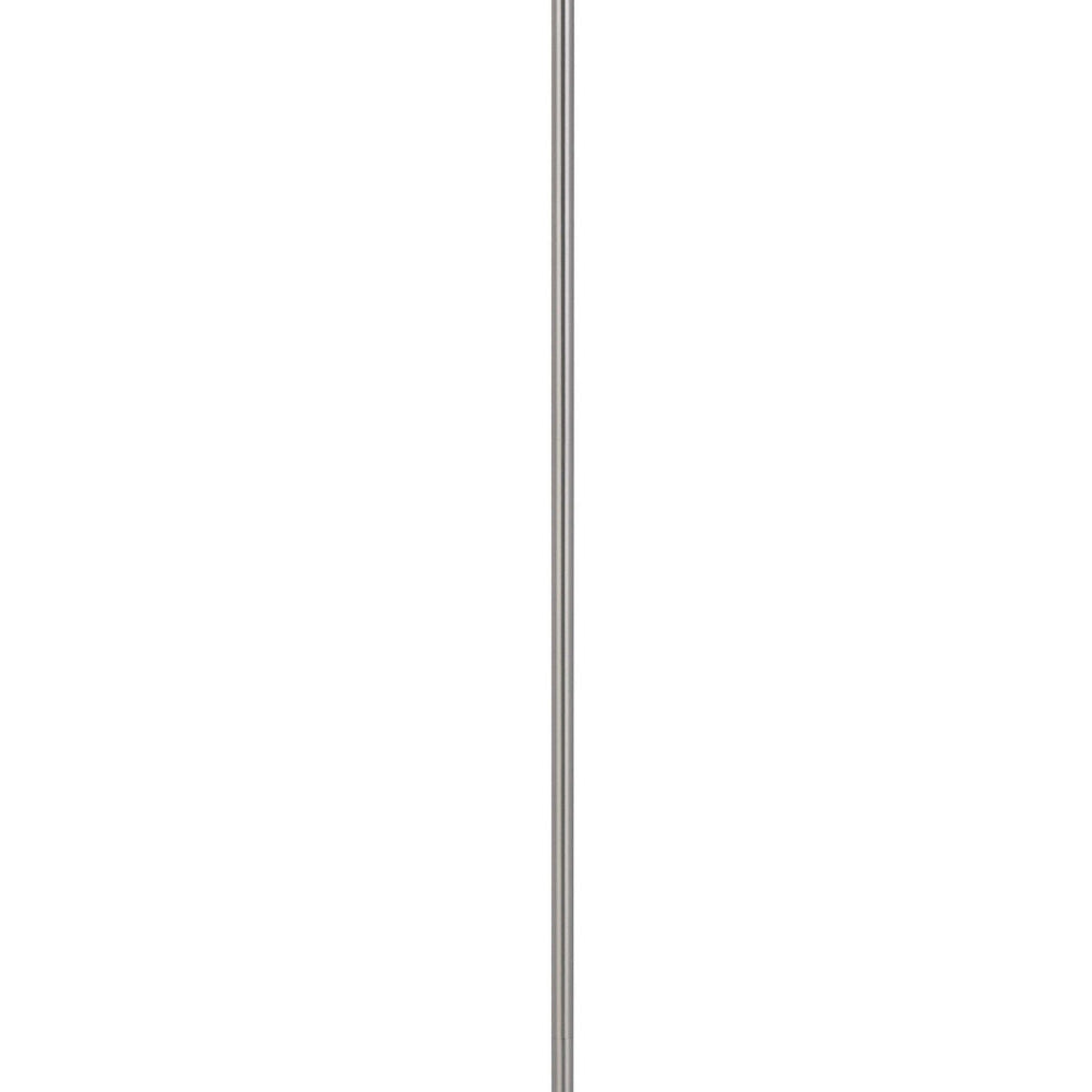 Sie 59 Inch Floor Lamp Gray Linen Shade Round Base Silver Metal Pole By Casagear Home BM313635