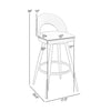 Visy 30 Inch Swivel Barstool Chair Round Open Back White Faux Leather By Casagear Home BM313647