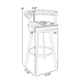 Weni 26 Inch Swivel Counter Stool Barrel Open Back Light Gray Chrome By Casagear Home BM313659