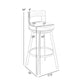 Ami 26 Inch Swivel Counter Stool Chair Light Gray Faux Leather Steel By Casagear Home BM313667