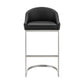 Holo 30 Inch Barstool Chair L Shaped Cantilever Base Black Faux Leather By Casagear Home BM313680