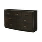 Pagi 64 Inch Dresser 7 Drawer Dark Bronze Bar Handles Dark Gray Finish By Casagear Home BM314215