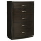 Pagi 52 Inch Tall Dresser Chest 5 Drawer Dark Bronze Handles Dark Gray By Casagear Home BM314216