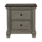 Cadie 29 Inch Nightstand 2 Drawers Coffee Brown Antique Gray Wood By Casagear Home BM314222