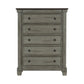 Cadie 53 Inch Tall Dresser Chest 5 Drawers Coffee Brown Antique Gray By Casagear Home BM314224