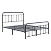 Ryan Queen Platform Bed Slatted Headboard Footboard Black Metal Frame By Casagear Home BM314225