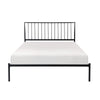 Angie Queen Bed Platform Foundation Slatted Headboard Black Metal Frame By Casagear Home BM314226