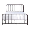 Ken Queen Bed Vertical Slatted Headboard Footboard Dark Bronze Metal By Casagear Home BM314228