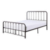 Ken Queen Bed Vertical Slatted Headboard Footboard Dark Bronze Metal By Casagear Home BM314228