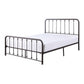 Ken Queen Bed Vertical Slatted Headboard Footboard Dark Bronze Metal By Casagear Home BM314228