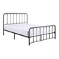 Ken Queen Bed Vertical Slatted Headboard Footboard Dark Bronze Metal By Casagear Home BM314228