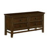 Zian 46 Inch Sideboard Buffet Console, 4 Drawers, Pewter, Cherry Brown Wood By Casagear Home