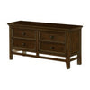 Zian 46 Inch Sideboard Buffet Console 4 Drawers Pewter Cherry Brown Wood By Casagear Home BM314230