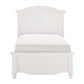 Eso Full Size Bed with Tall Headboard White Birch Veneer Solid Wood By Casagear Home BM314236