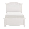 Eso Full Size Bed with Tall Headboard White Birch Veneer Solid Wood By Casagear Home BM314236