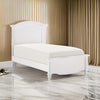 Eso Full Size Bed with Tall Headboard, White Birch Veneer, Solid Wood By Casagear Home