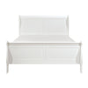 Vele Full Size Bed with Panel Headboard Classic White Solid Wood Finish By Casagear Home BM314238