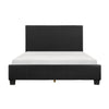 Renz Queen Size Platform Bed Black Faux Leather Upholstery Wood Frame By Casagear Home BM314241