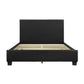 Renz Queen Size Platform Bed Black Faux Leather Upholstery Wood Frame By Casagear Home BM314241