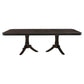 Stoe 76-96 Inch Dining Table Rectangular Extendable Pedestal Base Brown By Casagear Home BM314245