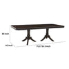 Stoe 76-96 Inch Dining Table Rectangular Extendable Pedestal Base Brown By Casagear Home BM314245