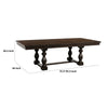 Resy 76-96 Inch Dining Table Extendable Rectangular Dark Cherry Brown By Casagear Home BM314249