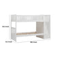 Catherine Twin over Twin Bunk Bed Storage Step White Veneer Solid Wood By Casagear Home BM314262