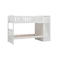 Catherine Twin over Twin Bunk Bed, Storage Step, White Veneer, Solid Wood By Casagear Home