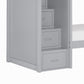 Catherine Twin over Twin Bunk Bed Storage Step Gray Veneer Solid Wood By Casagear Home BM314263