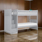 Catherine Twin over Twin Bunk Bed Storage Step Gray Veneer Solid Wood By Casagear Home BM314263