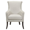 33 Inch Accent Armchair Diamond Stitched Design Beige Textured Polyester By Casagear Home BM314267