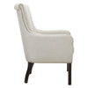 33 Inch Accent Armchair Diamond Stitched Design Beige Textured Polyester By Casagear Home BM314267