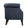 33 Inch Accent Armchair Chesterfield Button Tufted Textured Blue Fabric By Casagear Home BM314269