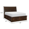 Daisy Queen Platform Bed 6 Storage Drawers Metal Handles Brown Wood By Casagear Home BM314282