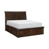 Daisy Queen Platform Bed, 6 Storage Drawers, Metal Handles, Brown Wood By Casagear Home