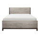 Deena Queen Bed Painted Metal Finished Accents Light Gray Wood Frame By Casagear Home BM314290