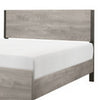 Deena Queen Bed Painted Metal Finished Accents Light Gray Wood Frame By Casagear Home BM314290