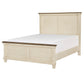 Cadie Queen Size Bed Rosy Brown Plank Style Tops Antique White Wood By Casagear Home BM314292