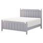 Elsa Queen Bed Ball Finials on Bed Posts Turned Feet Gray Wood Frame By Casagear Home BM314297