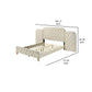 Ronny Inch King Size Bed Wall Headboard Beige Linen Tufted Upholstery By Casagear Home BM314302