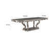 Aria 85-102 Inch Dining Table Extendable Wood Top Classic Antique Platinum By Casagear Home BM314304