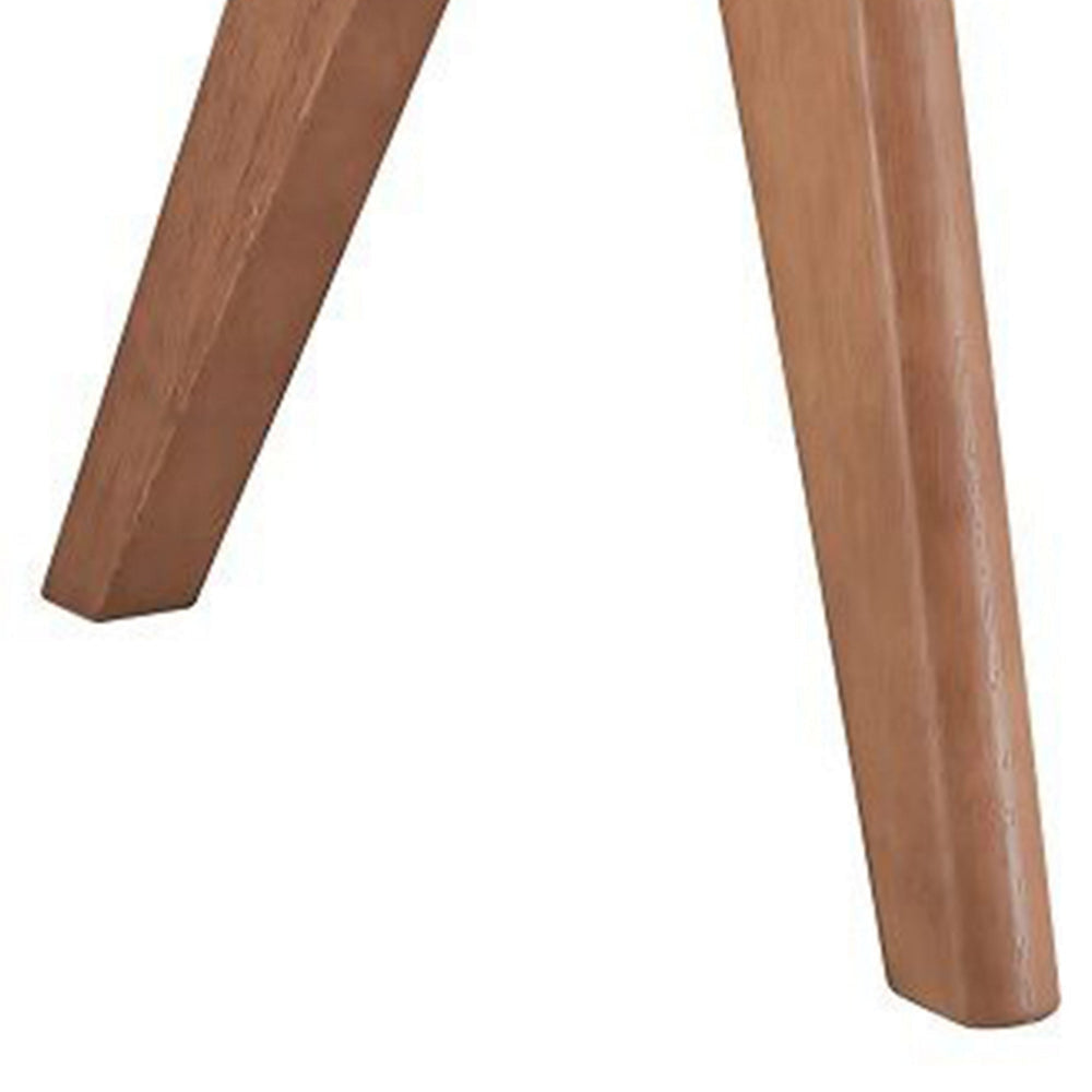 Tina 22 Inch Side End Accent Table Angled Legs Natural Wood Brown Finish By Casagear Home BM314310