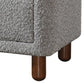 Lyno 20 Inch Nightstand 2 Drawers Brown Legs Gray Boucle Upholstery By Casagear Home BM314317