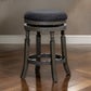 Opi 24 Inch Swivel Counter Stool Cushioned Seat Black and Gray Finish By Casagear Home BM314325