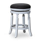 Opi 24 Inch Swivel Counter Stool Cushioned Seat White and Gray Finish By Casagear Home BM314326