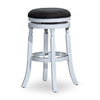 Opi 30 Inch Swivel Barstool Round Cushioned Seat Black Fabric White By Casagear Home BM314329