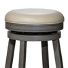 Opi 24 Inch Swivel Counter Stool Beige Bonded Leather Round Gray Finish By Casagear Home BM314331