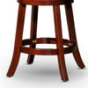 Opi 24 Inch Swivel Counter Stool Beige Bonded Leather Cherry Brown By Casagear Home BM314332