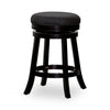 Opi 24 Inch Swivel Counter Stool Charcoal Gray Polyester Espresso Brown By Casagear Home BM314334