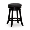 Opi 24 Inch Swivel Counter Stool Charcoal Gray Polyester Espresso Brown By Casagear Home BM314334